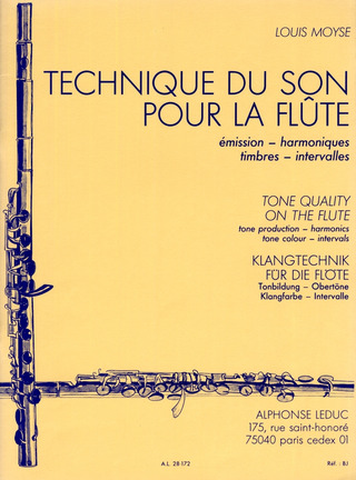 Louis Moyse: Technique du son pour la flûte