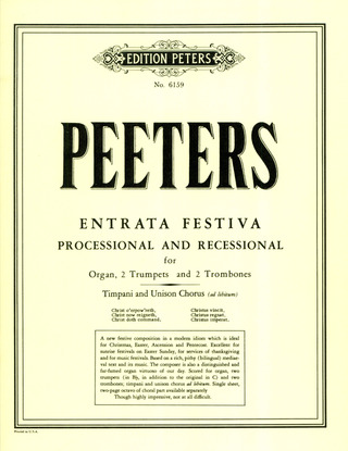Flor Peeters - Entrada festival: Processional and recessional op. 93