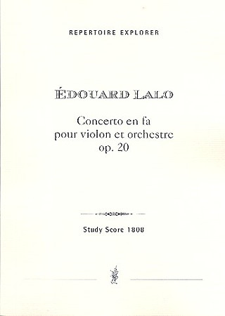 Édouard Lalo - Concerto en fa op. 20