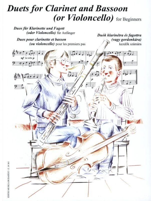Duos für Klarinette und Fagott (oder Violoncello) für Anfänger (0)