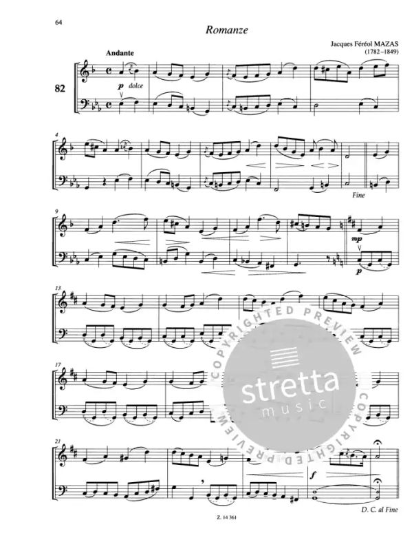 Duos für Klarinette und Fagott (oder Violoncello) für Anfänger (4)
