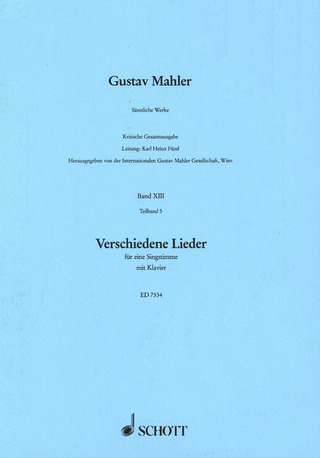 Gustav Mahler - Sämtliche Werke Band XIII, 5