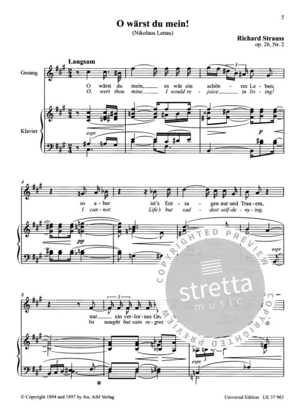 Richard Strauss - Zwei Lieder op. 26 TrV 166 (3)