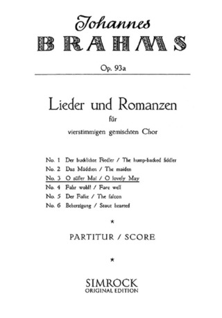 Johannes Brahms - Lieder und Romanzen op. 93a