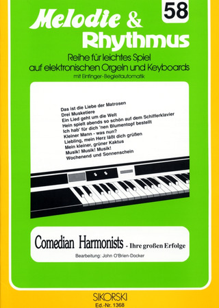 Comedian Harmonists - Melodie & Rhythmus, Heft 58: Comedian Harmonists - Ihre großen Erfolge