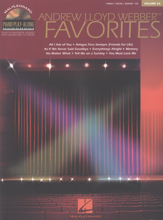 Andrew Lloyd Webber: Piano Play-Along Volume 26 Andrew Lloyd Webber Favorites Pvg Book / Cd