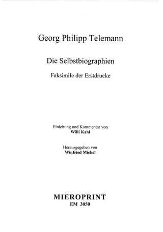 Georg Philipp Telemann: Die Selbstbiographien