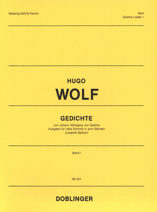 Hugo Wolf: Gedichte von Johann Wolfgang von Goethe 1 – tiefe Stimme
