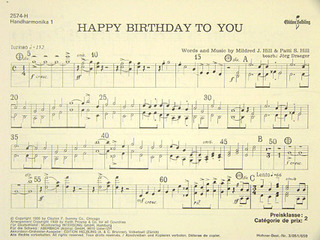 Hill Mildred J. + Hill P.: Happy Birthday To You