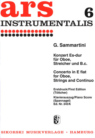 Giuseppe Sammartini - Konzert für Oboe, Streicher und B.c. Es-Dur