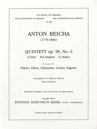 Anton Reicha - Quintett G-Dur op. 99/6