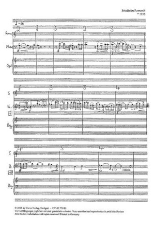 Friedhelm Rentzsch - Psalm 143 für Sopran, Violoncello und Orgel (2001)