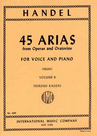 Georg Friedrich Haendel - 45 Arias From Operas And Oratorios Volume 2