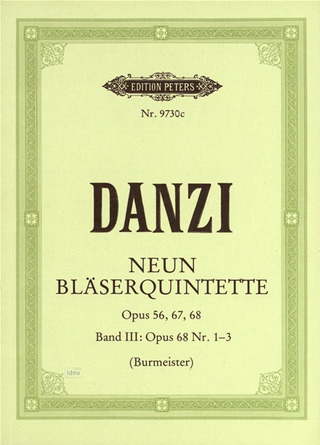 Franz Danzi: Bläserquintette - Band 3: op. 68; 1-3