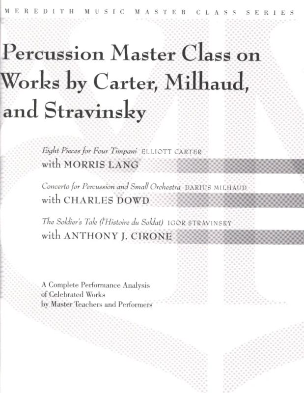 Darius Milhaud y otros. - Percussion Masterclass