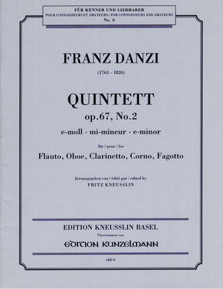 Franz Danzi: Quintette e-moll op. 67/2