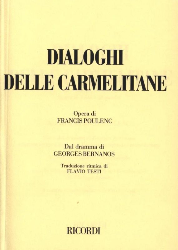 Francis Poulenc - Dialoghi delle Carmelitane – Libretto