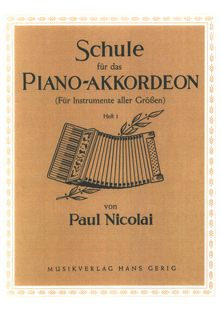 Paul Nicolai - Schule für das Piano-Akkordeon 1
