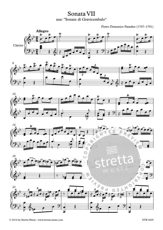 Pietro Domenico Paradies: Sonata VII (0)