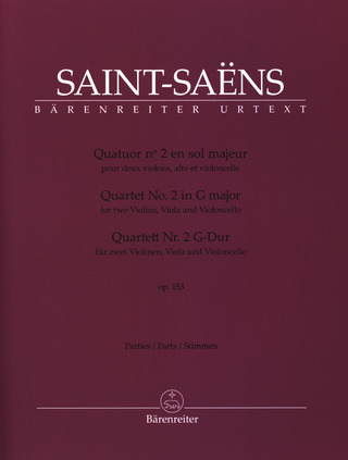 Camille Saint-Saëns - Quatuor no 2 en sol majeur op. 153