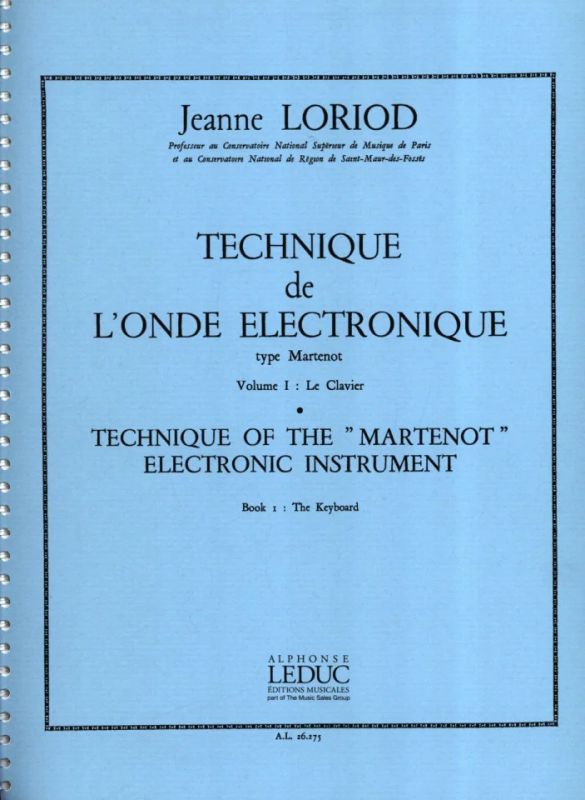 Jeanne Loriod - Technique of the "Martenot" electronic instrument 1