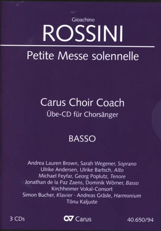 Gioachino Rossini - Petite Messe solennelle – Carus Choir Coach