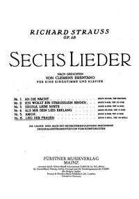 Richard Strauss - Sechs Lieder nach Gedichten von Clemens Brentano c-Moll op. 68/6 (1918)