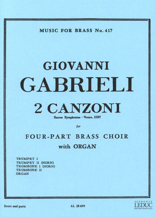Giovanni Gabrieli - 2 Canzoni
