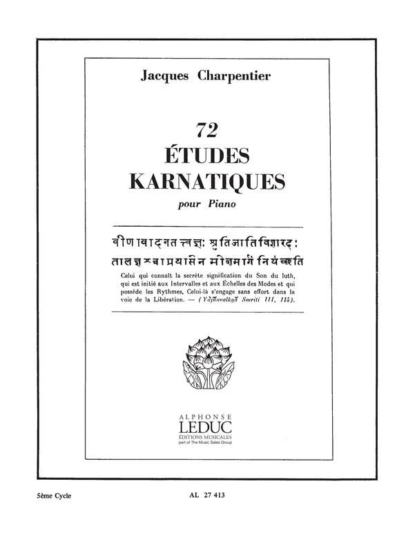 Jacques Charpentier - 72 Études Karnatiques Cycle 05