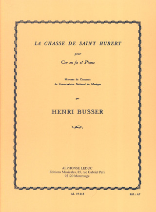 H. Büsser - Chasse De Saint Hubert