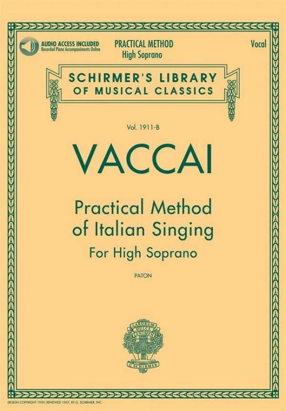 Nicola Vaccai: Practical Method Of Italian Singing