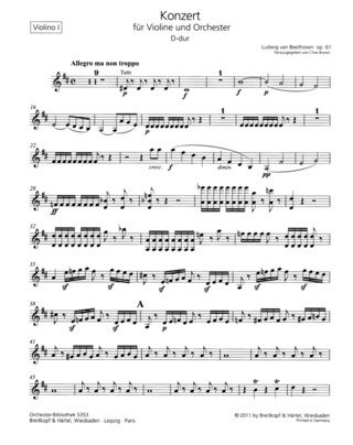 Ludwig van Beethoven - Konzert für Violine und Orchester D-Dur op. 61