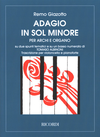 Tomaso Albinoni - Adagio In Sol Min. Per Archi e Org.