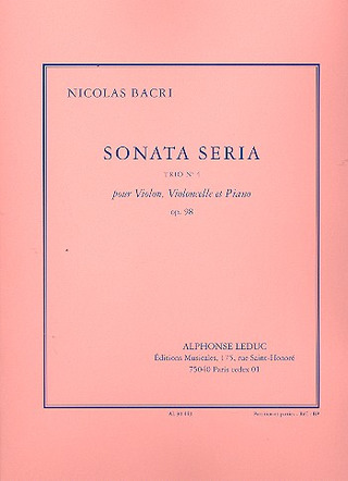 Nicolas Bacri - Sonata Seria Op 98 Trio No. 4