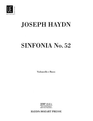 Joseph Haydn: Sinfonia Nr. 52 für Orchester c-Moll Hob. I:52 (1771-1774)