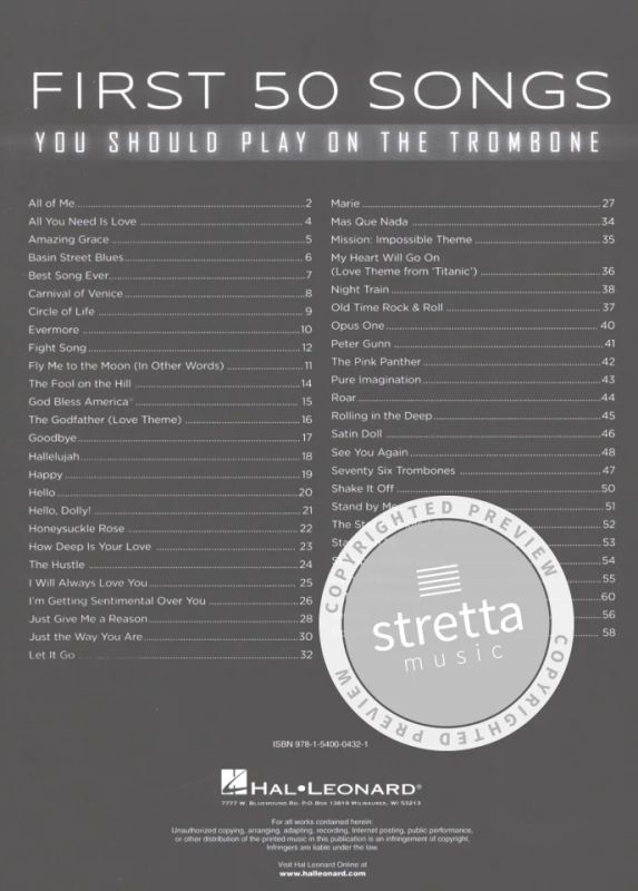 First 50 songs you should play on the Trombone