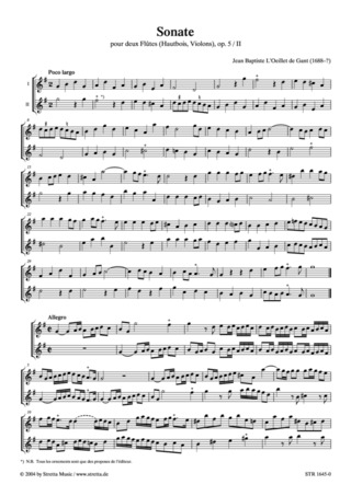 Jean-Baptiste Loeillet: Sonate G-Dur