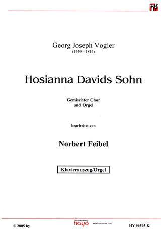 Georg Joseph Vogler - Hosianna Davids Sohn