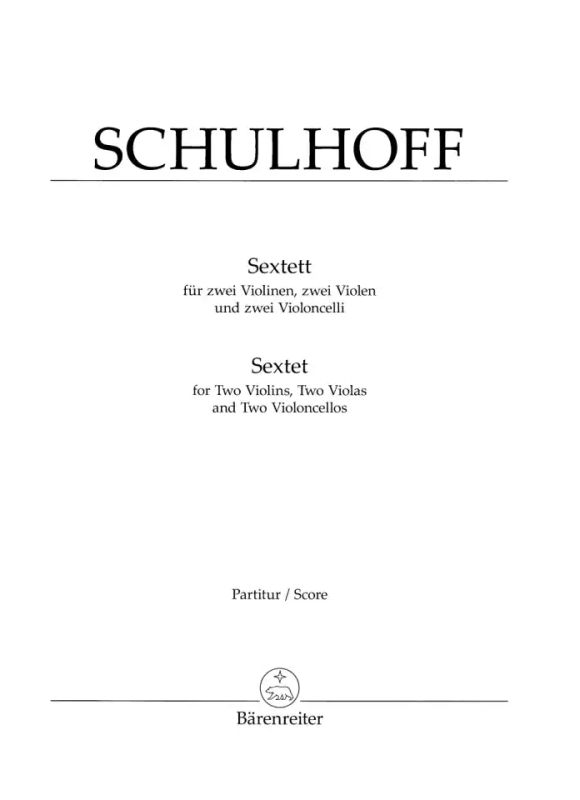 Erwin Schulhoff: Sextett