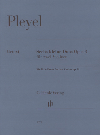 Ignaz Josef Pleyel: Six little Duets op. 8 for two Violins