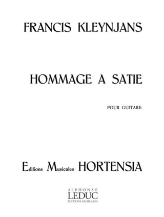 Francis Kleynjans - Hommage A Satie