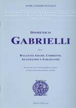 Domenico Gabrielli - Balletti Gighe Correnti etc. op. 1