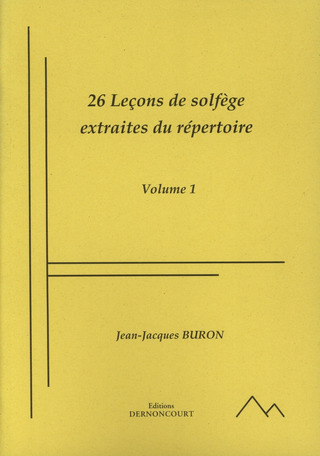 Jean-Jacques Buron - 26 Lecons De Solfege Extraites Du Repertoire 1 Sans Accompagnemen