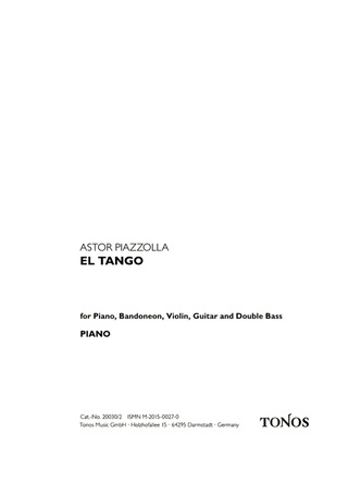 Astor Piazzolla - El Tango