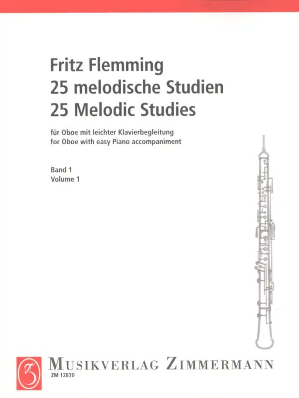 Fritz Flemming - 25 melodische Studien für Oboe mit leichter Klavierbegleitung 1 1