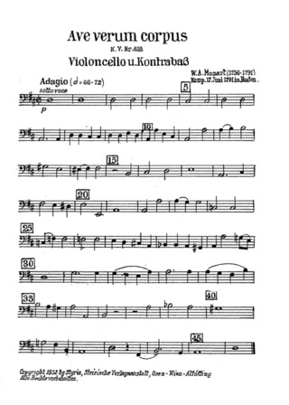 Wolfgang Amadeus Mozart - Ave verum corpus KV 618