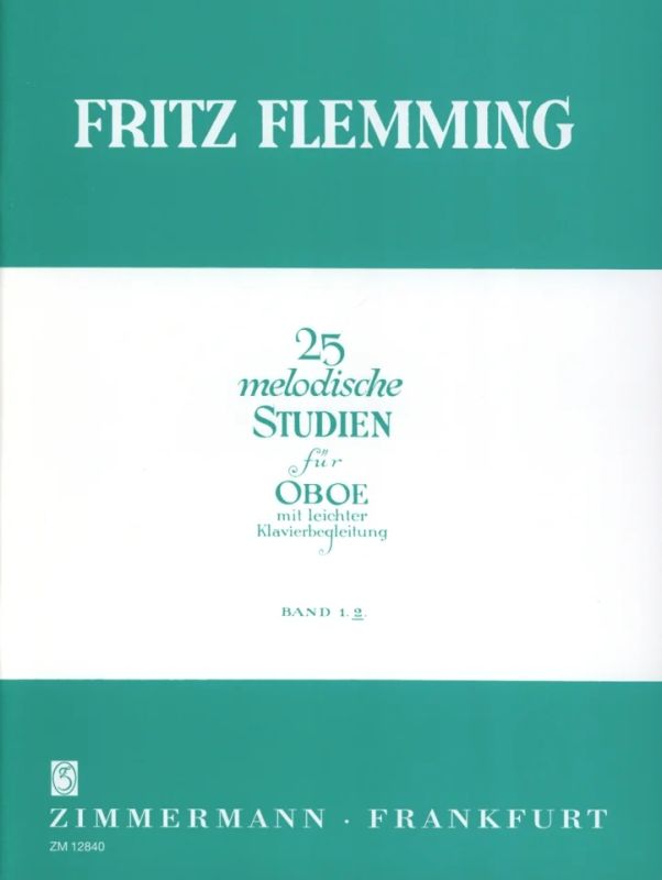 Fritz Flemming - 25 melodische Studien für Oboe mit leichter Klavierbegleitung 2