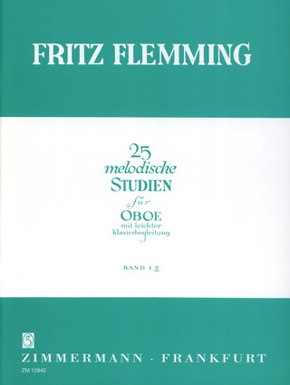 Fritz Flemming - 25 melodische Studien für Oboe mit leichter Klavierbegleitung 2