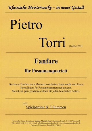 Pietro Torri - Fanfare für Posaunenquartett