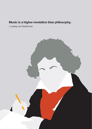Beethoven Portrait Greetings Card